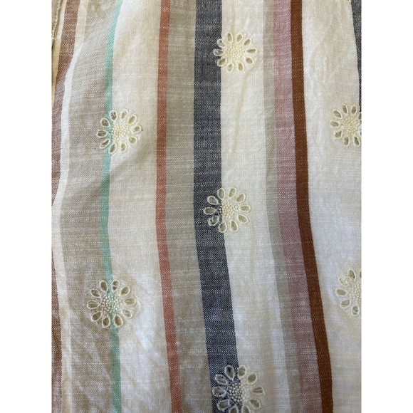 LoveStitch Women Skirt Knee Length Sz M Cotton Boho Front Pull On Pockets Lined - Picture 5 of 7